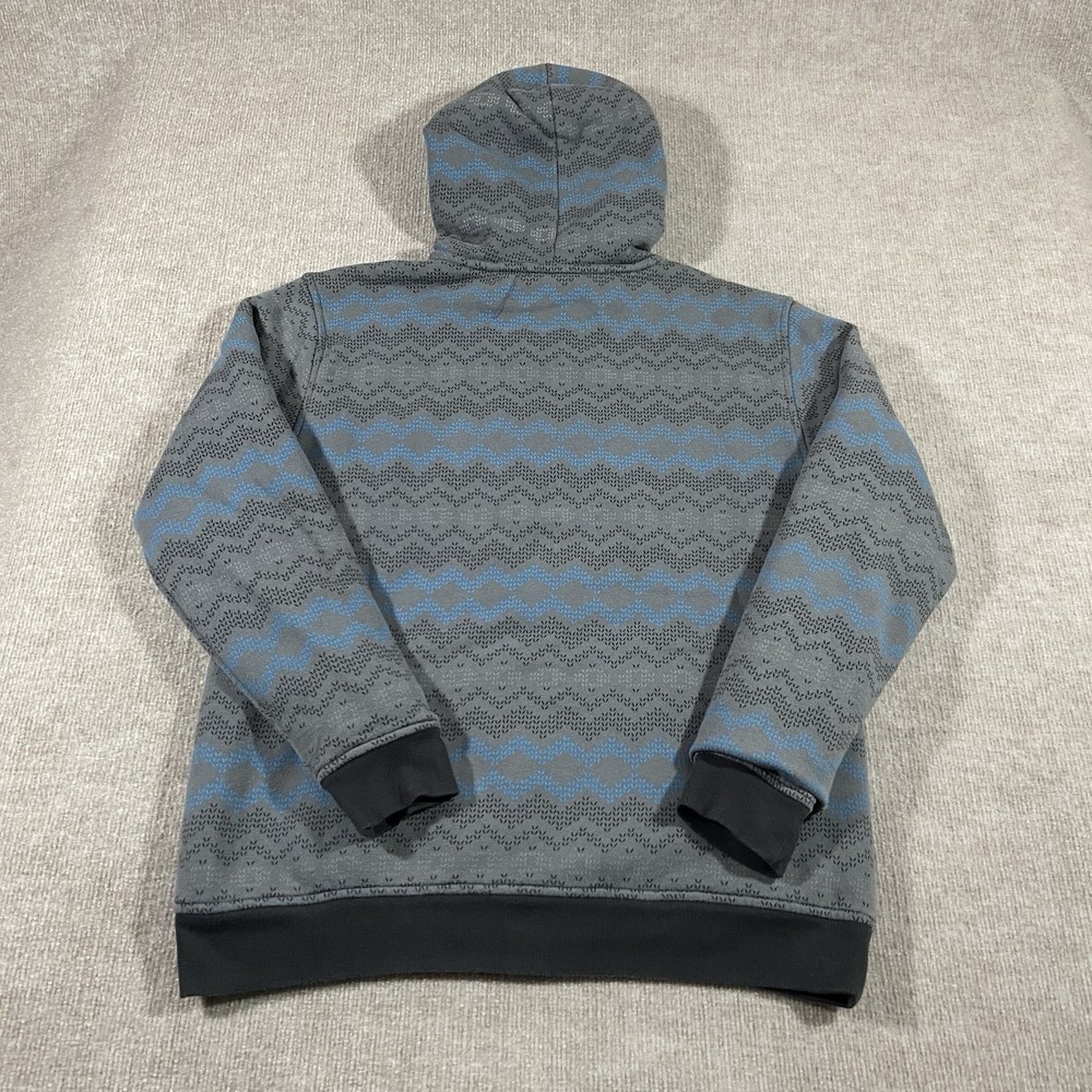 Vintage Y2K Skull Hoodie Mens‎ Large Grey Sherpa Mall Goth Grunge Affliction Y2K - Picture 3 of 9